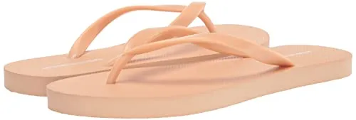 Amazon Essentials Women's Flip Flops, Pack of 3, Beige, 5