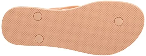 Amazon Essentials Women's Flip Flops, Pack of 3, Beige, 5