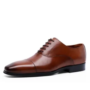 Angelo Ricci™ British Business Office Leather Oxford Shoes