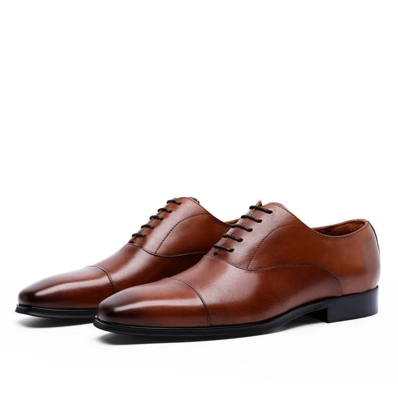 Angelo Ricci™ British Business Office Leather Oxford Shoes