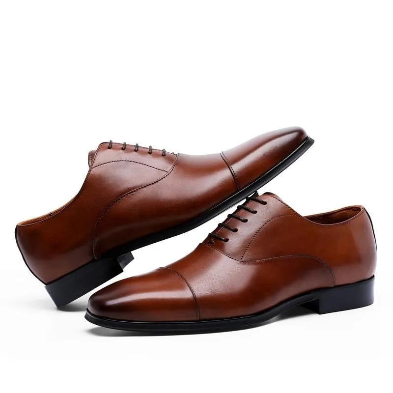Angelo Ricci™ British Business Office Leather Oxford Shoes