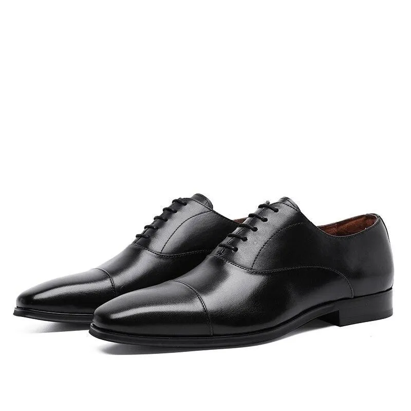Angelo Ricci™ British Business Office Leather Oxford Shoes