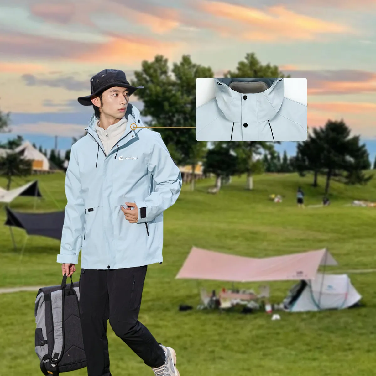 Anniou 3-in-1 Outdoor Detachable Fleece Jacket