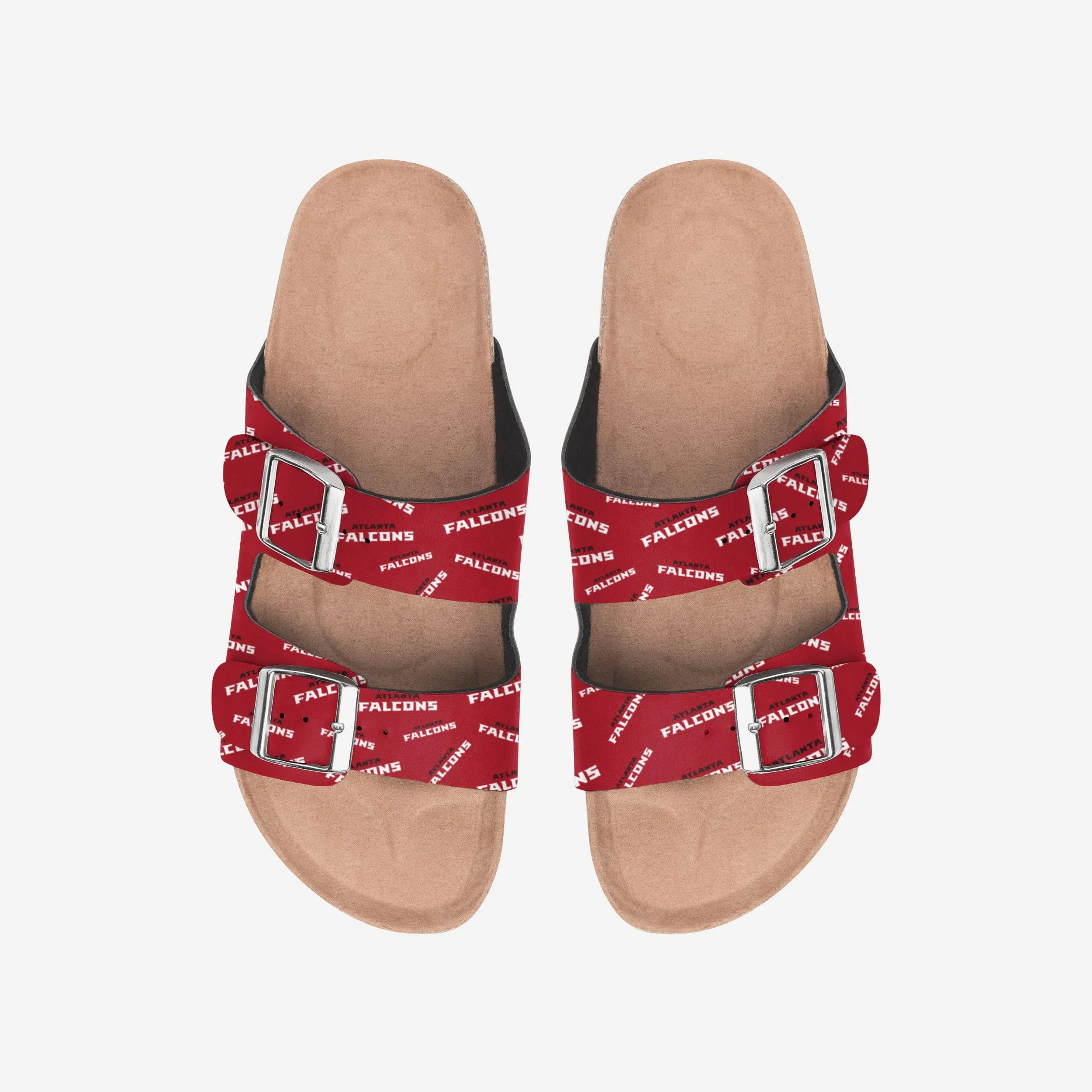 Atlanta Falcons Womens Mini Print Double Buckle Sandal