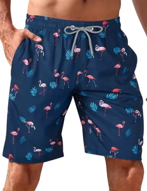 BOJIN Mens Swim Trunks Quick Dry Swim Shorts Mesh Lining Bathing Suit Swimwear Beachwear BJ309 Blue Green M