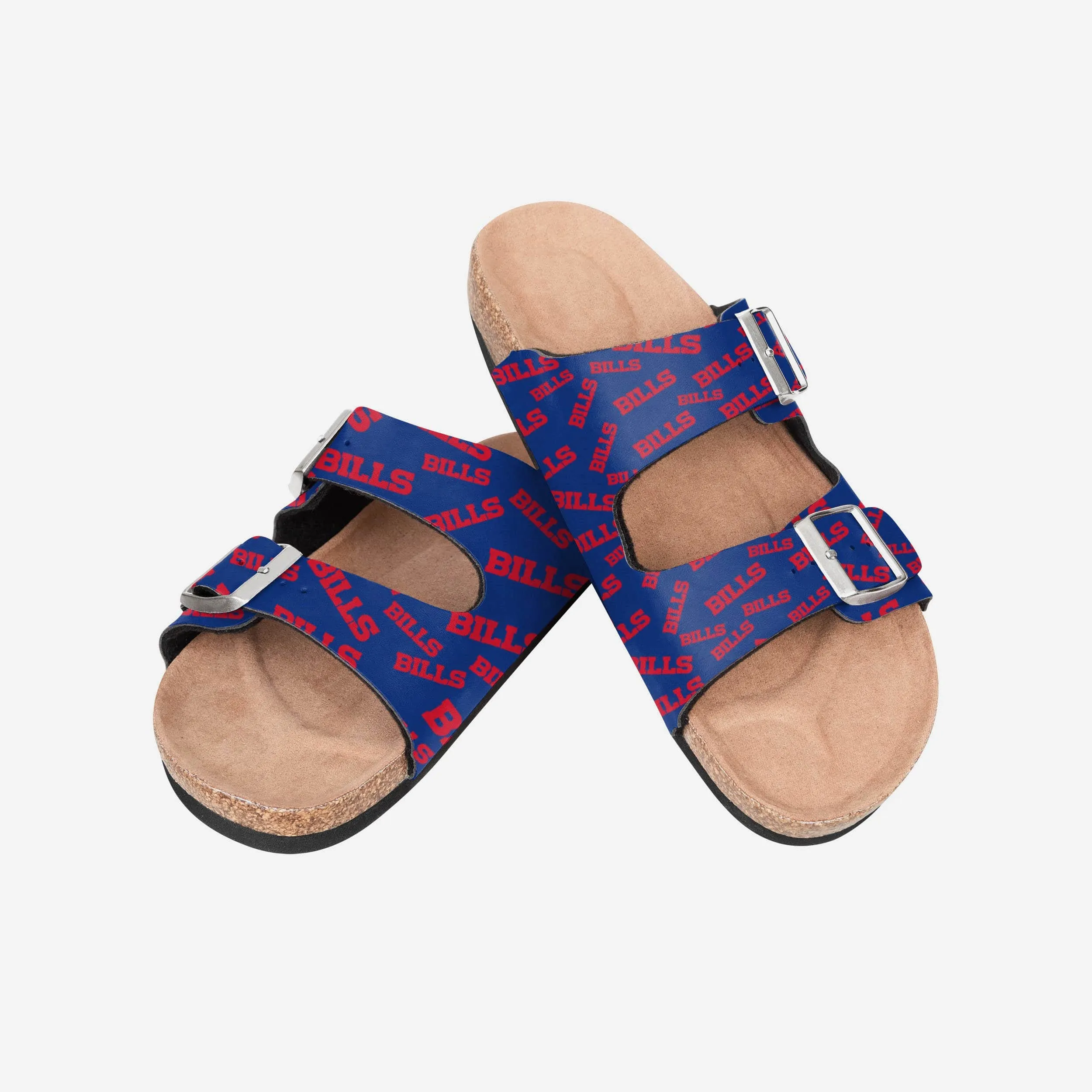 Buffalo Bills Womens Mini Print Double Buckle Sandal