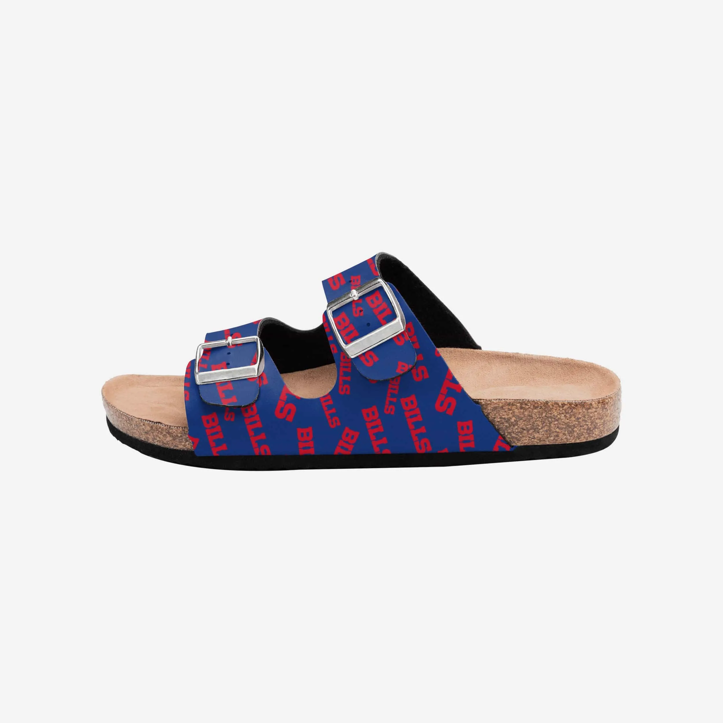 Buffalo Bills Womens Mini Print Double Buckle Sandal