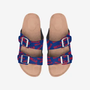 Buffalo Bills Womens Mini Print Double Buckle Sandal