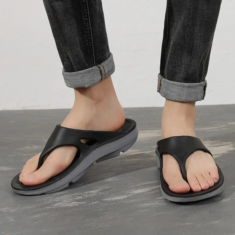 Cuzcare Men Orthopedic Sandals Non-slip Beach Flip-flops