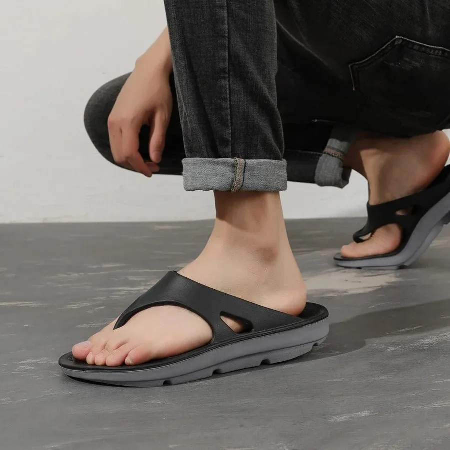 Cuzcare Men Orthopedic Sandals Non-slip Beach Flip-flops