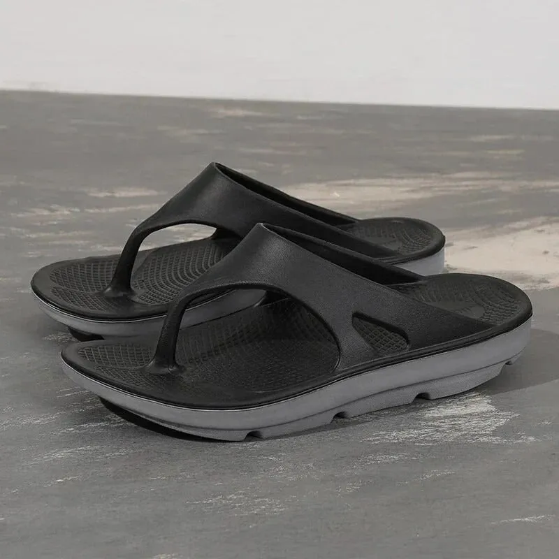 Cuzcare Men Orthopedic Sandals Non-slip Beach Flip-flops