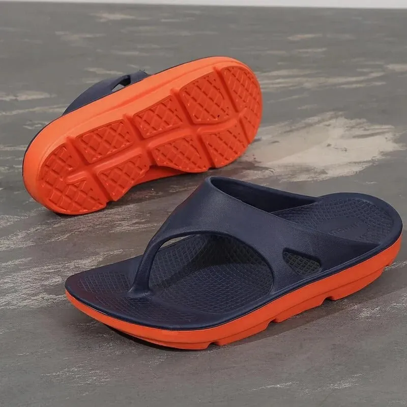 Cuzcare Men Orthopedic Sandals Non-slip Beach Flip-flops