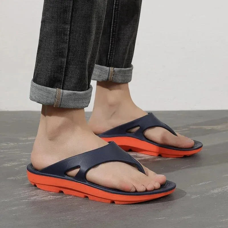 Cuzcare Men Orthopedic Sandals Non-slip Beach Flip-flops