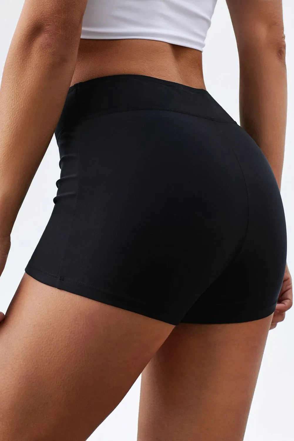 Eyelets Waistband Swim Boyshorts