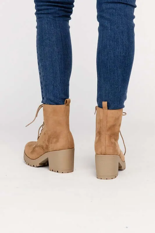 FUZZY Lace-up Combat Boots