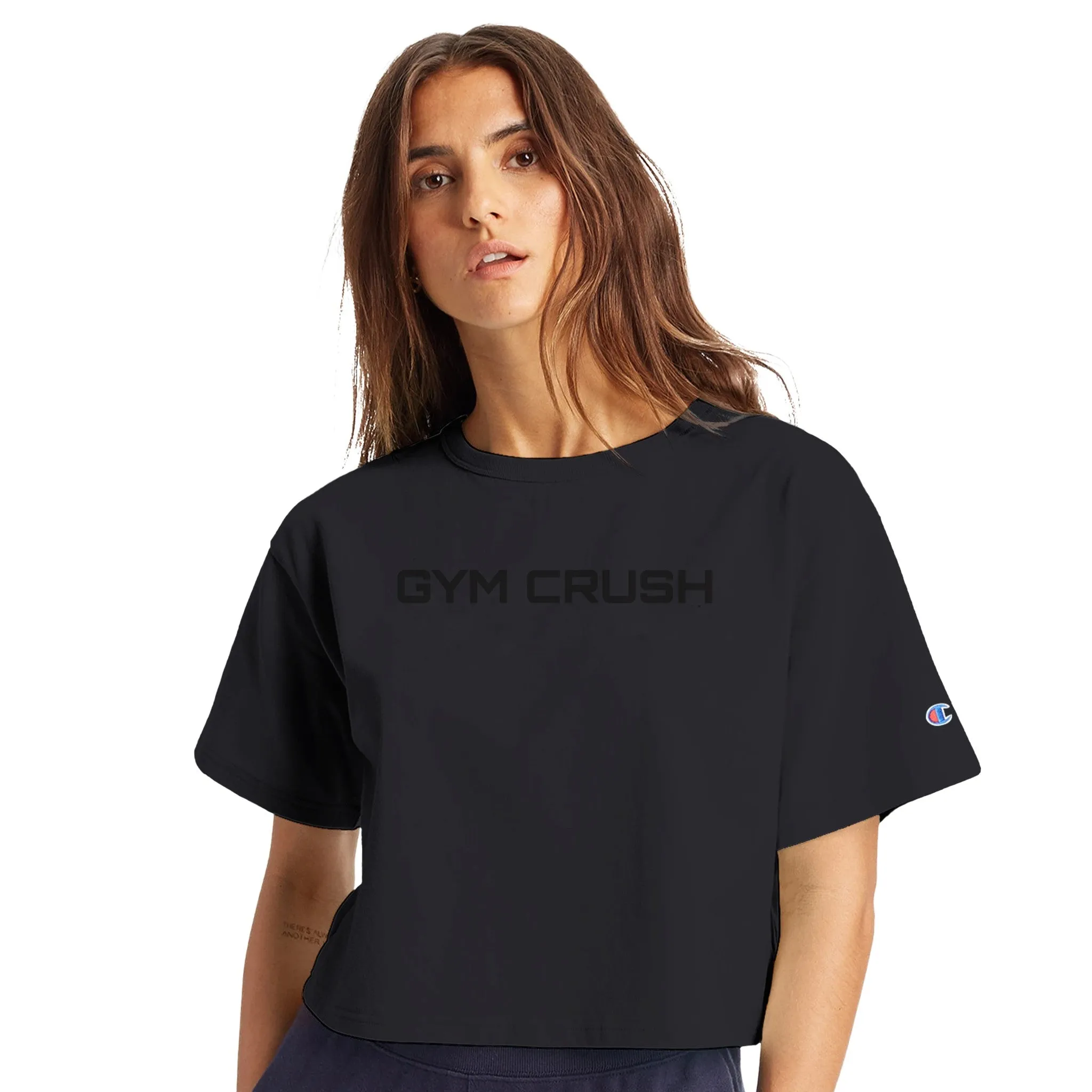 Gym Crush Women's Cropped Heritage Crewneck T-Shirt