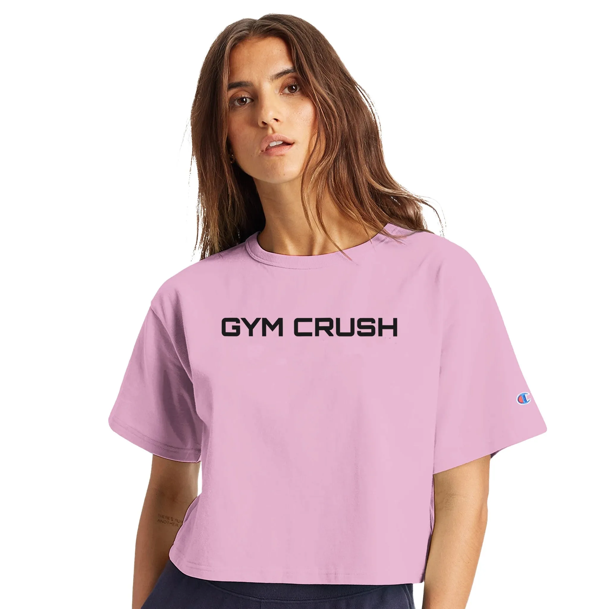 Gym Crush Women's Cropped Heritage Crewneck T-Shirt