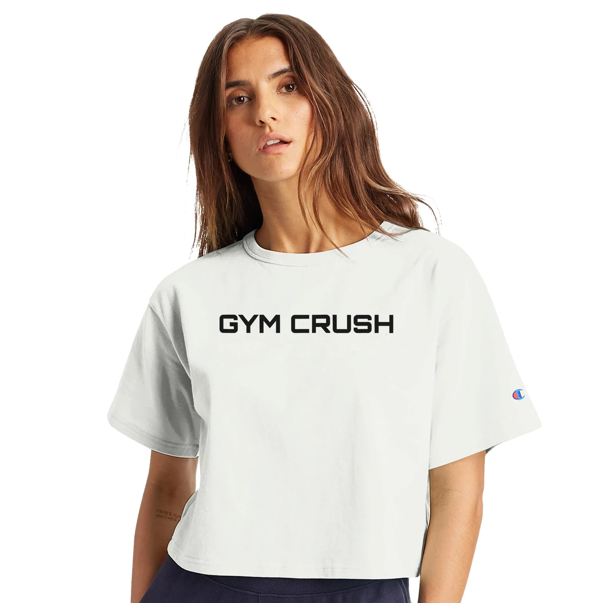 Gym Crush Women's Cropped Heritage Crewneck T-Shirt