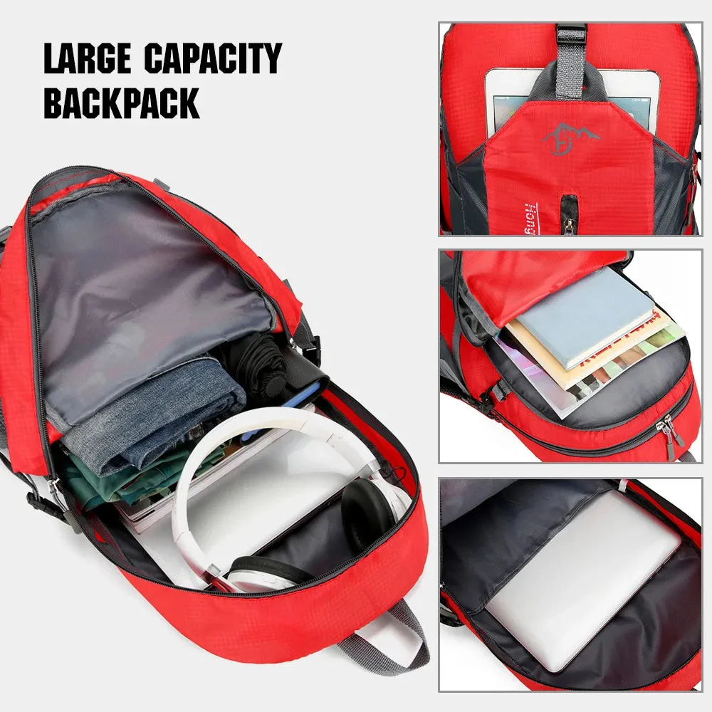 Hiking Backpack Waterproof Climbing Rucksack Lightweight Outdoor Trekking Daypack Travel Laptop Backpack for Men Women