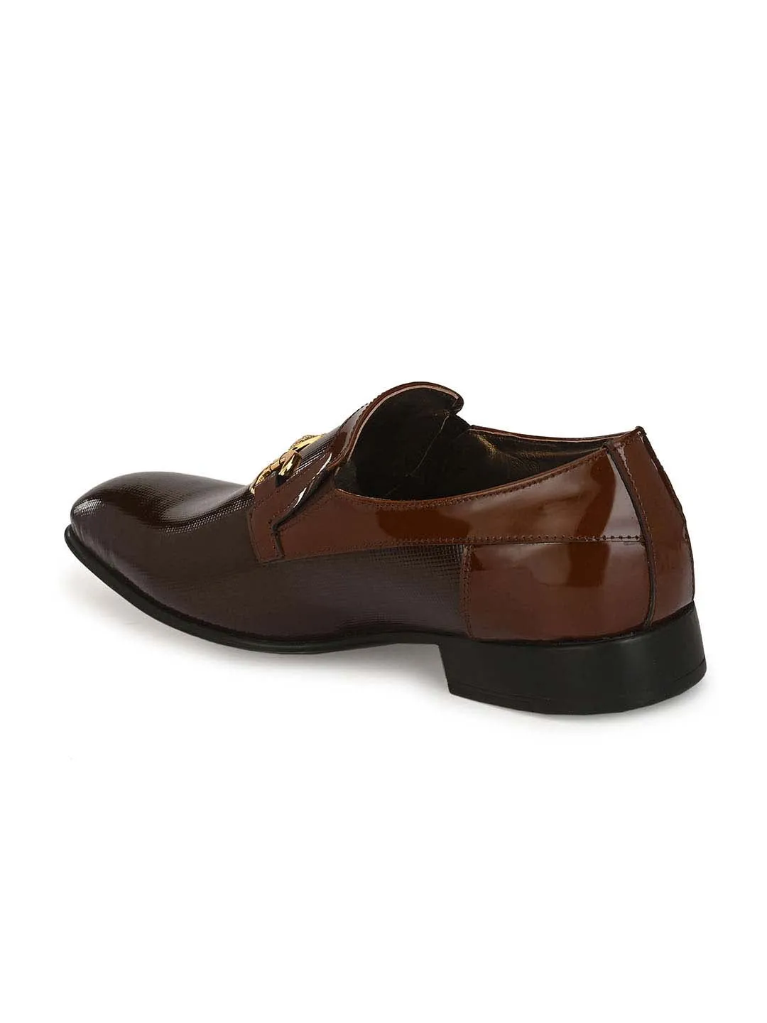 HITZ2108 Men's Tan Leather Formal  Slip-On Shoes
