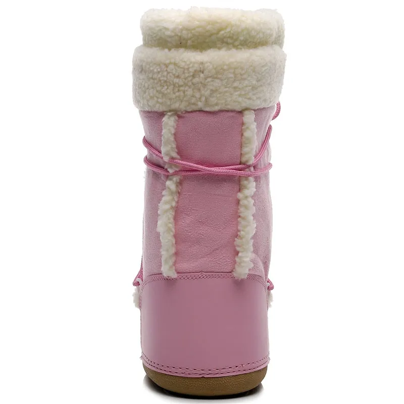 Kawaii Aesthetic Coquette Womens Pink Winter Boots