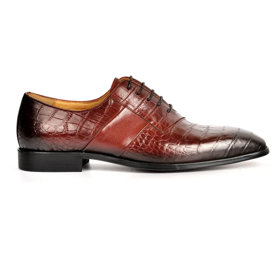 Luxury CrocPoint Lace-up Wedding Dress Shoes