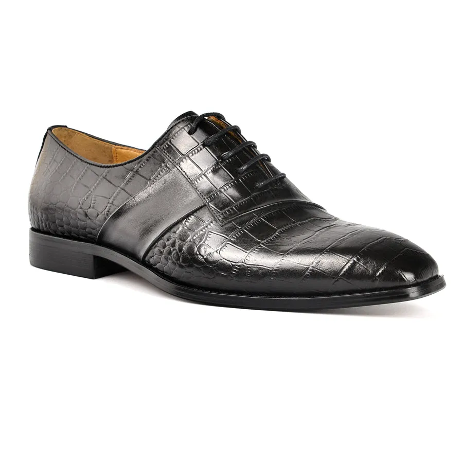 Luxury CrocPoint Lace-up Wedding Dress Shoes