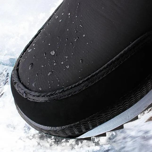 Men's warm plush lined mid calf snow boots | Cotton warm winter boots