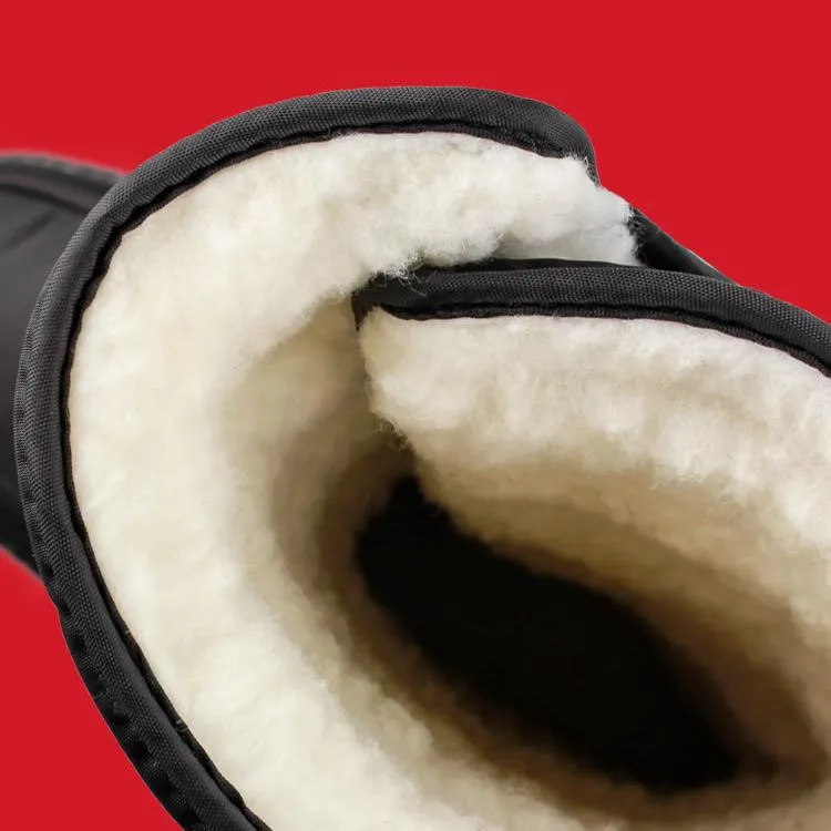 Men's warm plush lined mid calf snow boots | Cotton warm winter boots