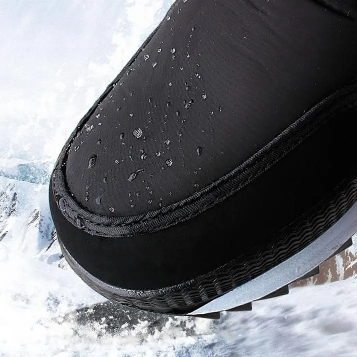 Men's warm plush lined mid calf snow boots | Cotton warm winter boots