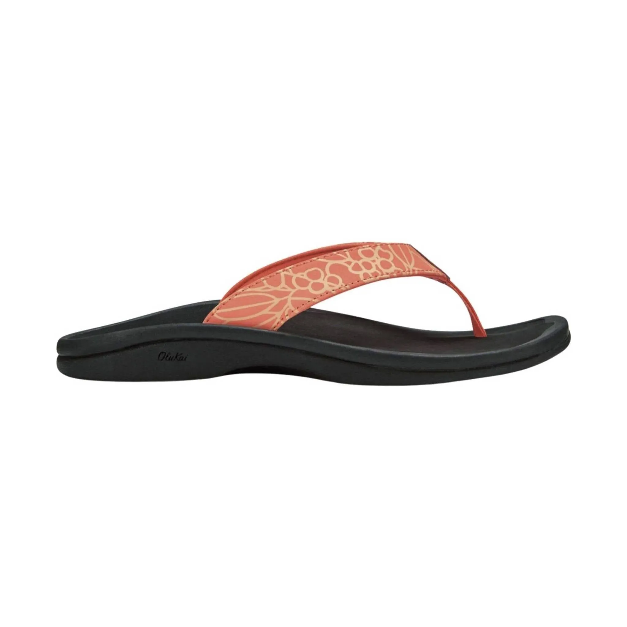 Olukai Women's Ohana Flip Flop - Fusion Coral/Onyx
