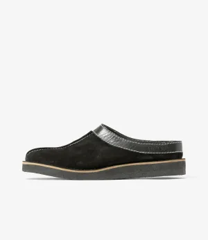 QR Centre Seam Slip-In Moccasin – Black Suede