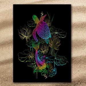 Sea Turtle & Koi Jumbo Towel