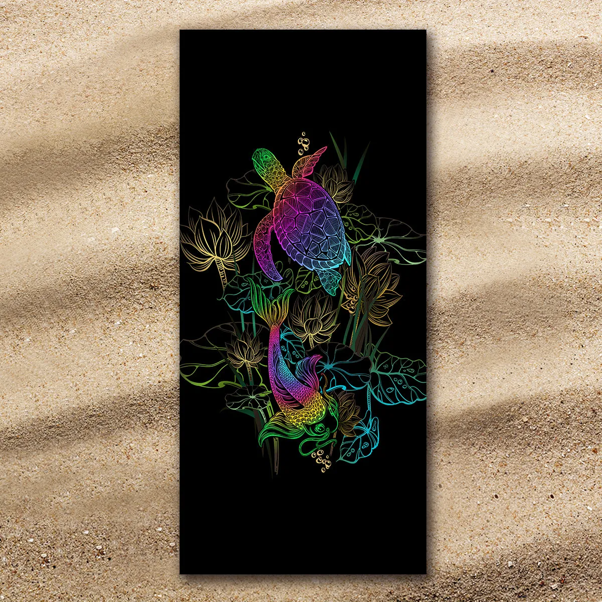 Sea Turtle & Koi Jumbo Towel