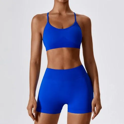 Sexy Back Workout Sets Female Sports Suit Women