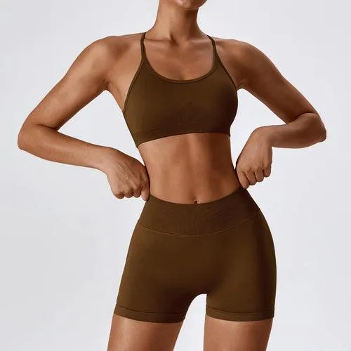 Sexy Back Workout Sets Female Sports Suit Women