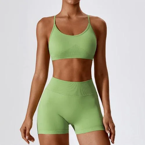 Sexy Back Workout Sets Female Sports Suit Women