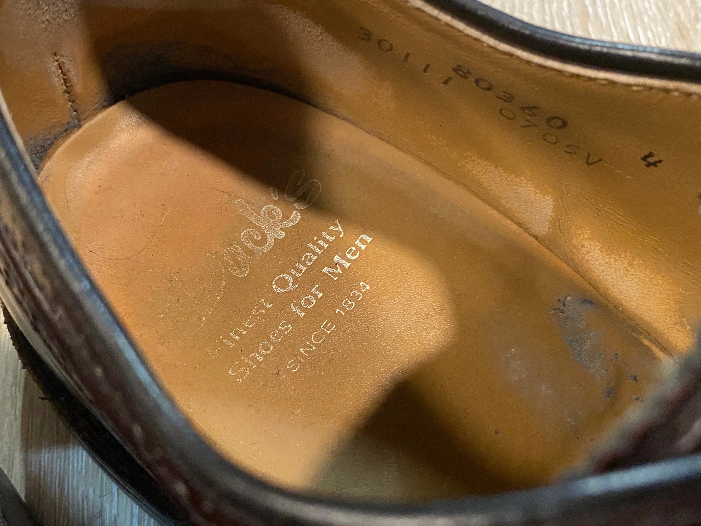 Wingtip Brogue Dack's Derby Shoes 9M 42 (Mexico)