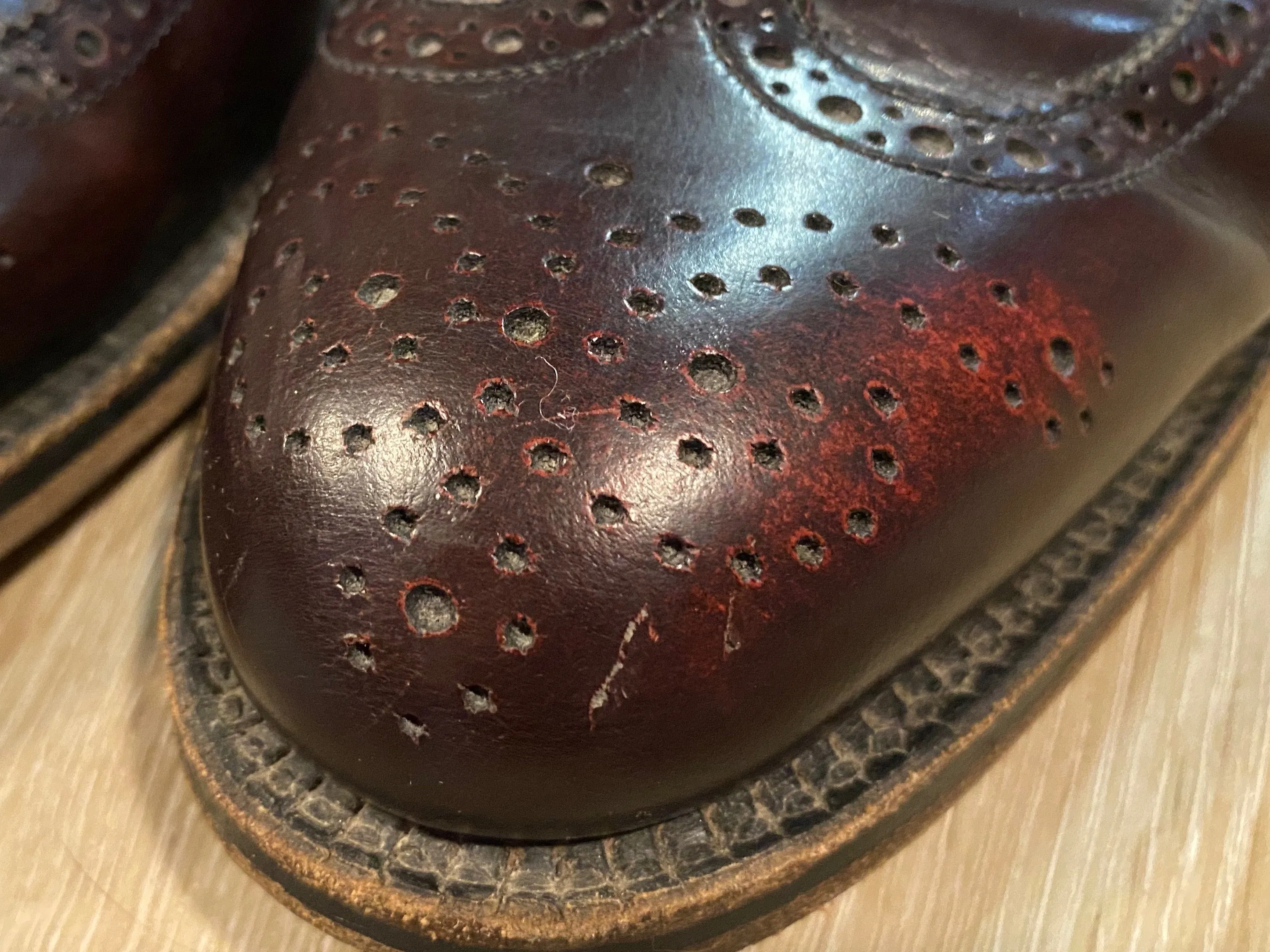 Wingtip Brogue Dack's Derby Shoes 9M 42 (Mexico)