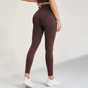 Women's Sports Fitness Leggings Seamless High Waist Stretch Solid Color Yoga Leggings Training Running Gym Quick Dry Breathable